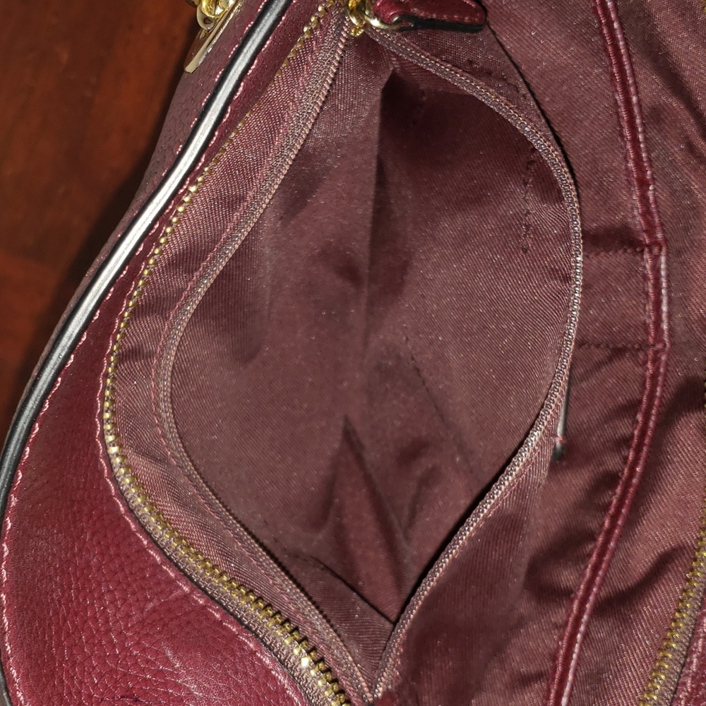 Coach Burgundy Oxblood Leather Tote Bag - Picture 8 of 14
